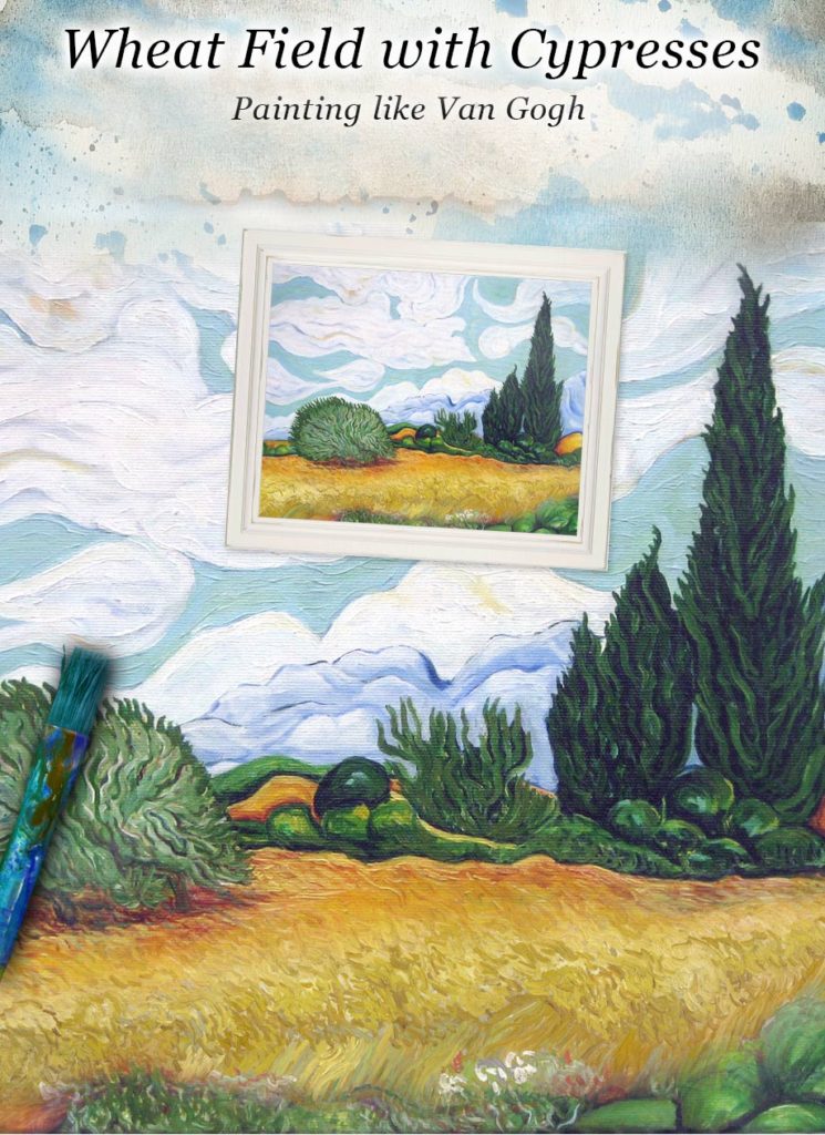 Wheatfield, with Cypresses van gogh